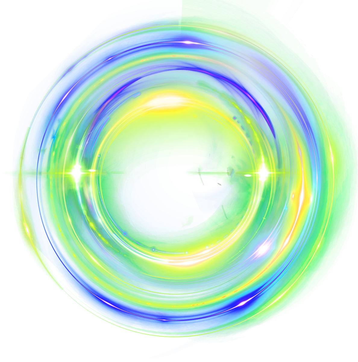 Glowing Green Neon Circle